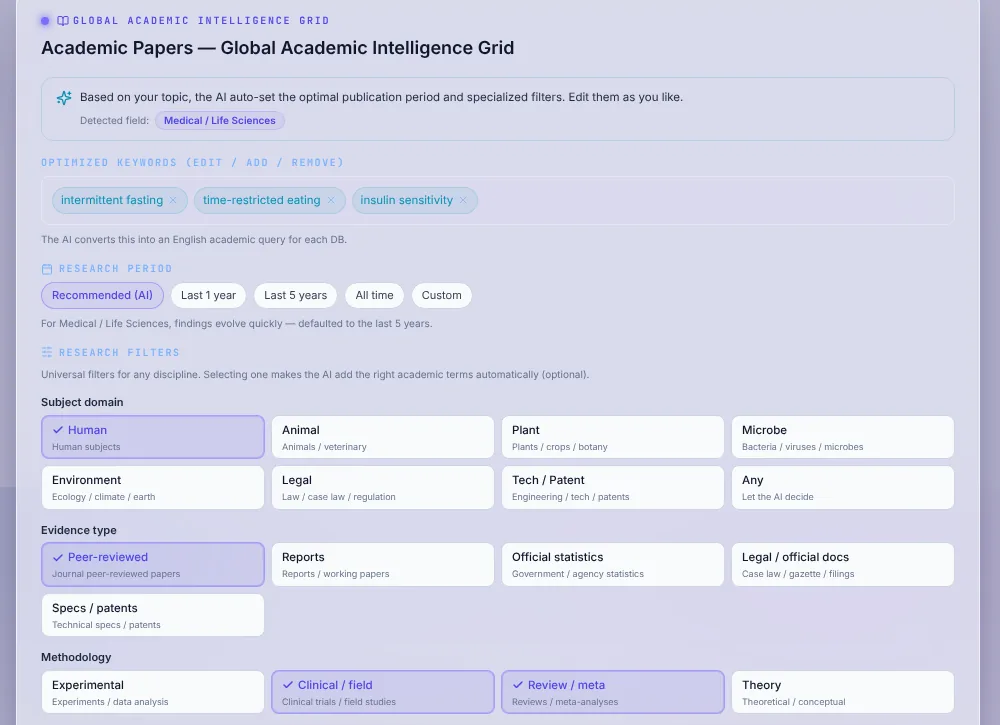 Let the AI prepare the search