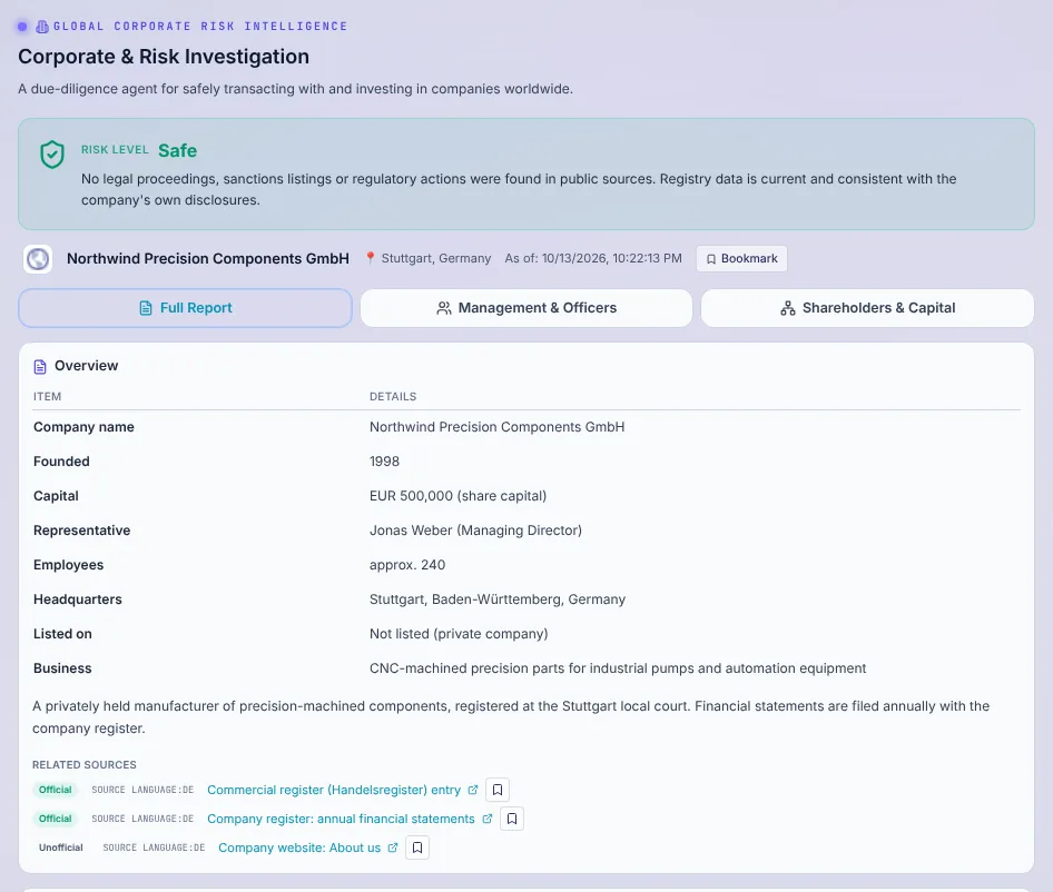 Run the detailed check
