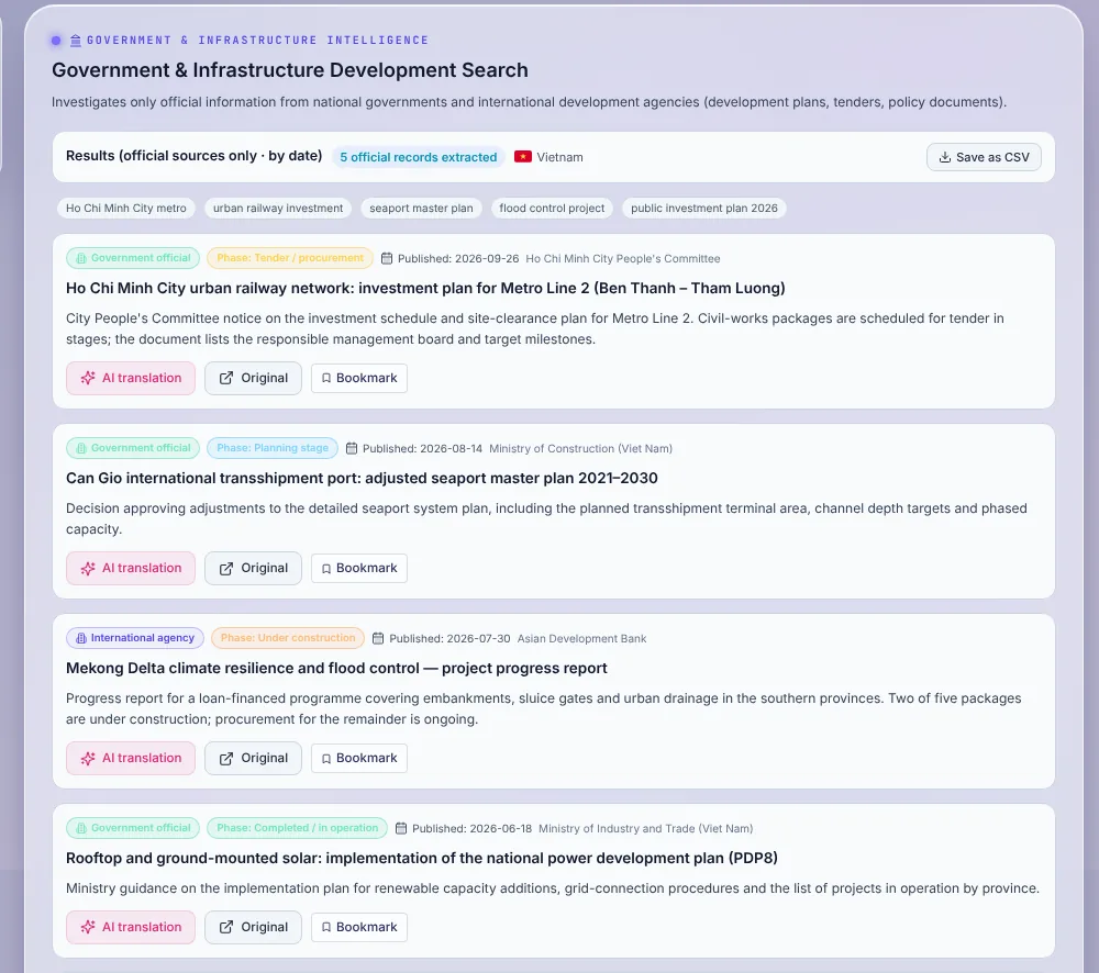 Search and read