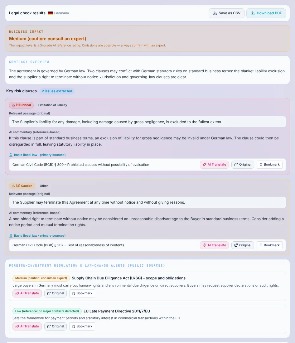 Contract review: run the check